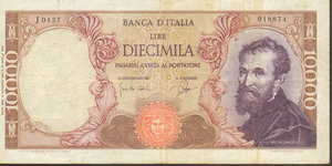 obverse: Italia - 10000 Lire 14/01/1964. Rara. BB+
