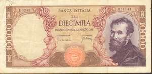 obverse: Italia - 10000 Lire 20/05/1966. BB+