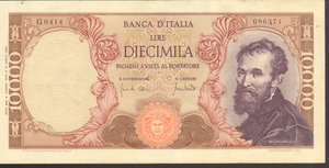 obverse: Italia - 10000 Lire 08/06/1970. SPL. 3 Microfori di Spillo