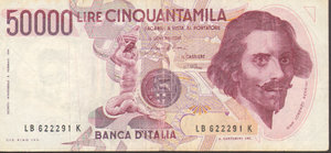 obverse: Italia 50000 lire 1984 SPL
