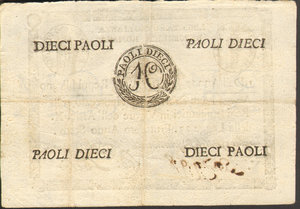 reverse: Stato Pontificio Repubblica Romana. 10 paoli 1798 Anno VII. Gav.68. Galli (retro cerchio). BB\SPL