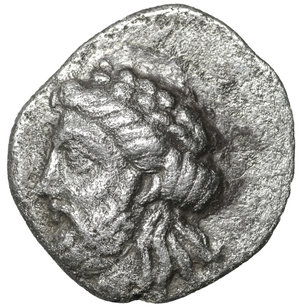 obverse: PAPHLAGONIA. Kromna. 350-330 BC. Tetrobol or Drachm. 3.15 gr. – 17.00 mm. O:\ Laureate head of Zeus left. R:\ KPΩMNA. Head of Hera-Tyche left, wearing turreted polos; N to left. Cf. SNG BM Black Sea 1328-30; cf. HGC 7, 369. R2. VF+
