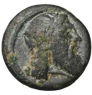obverse: Pisidia. Isinda. Civic issue, 14-3 BC. 2.55 gr. – 14.4 mm. O:\ Laureate head of Zeus right. R:\ ISIN beneath helmeted rider on horseback galloping right, wielding spear, palm branch in right field, serpent below. Paris 426; Aulock Pisidia 632-633; Weber 3754; SNG France 3 1580. aXF