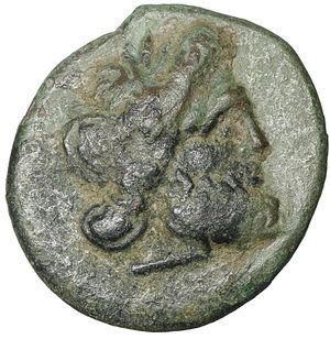 obverse: Pisidia. Isinda. Civic issue, Bronze. 14-3 BC. 3.05 gr. – 17.8 mm. O:\ Laureate head of Zeus right. R:\ ISIN beneath helmeted rider on horseback galloping right, wielding spear, palm branch in right field, serpent below. Paris 426; Aulock Pisidia 632-633; Weber 3754; SNG France 3 1580. aXF
