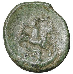 reverse: Pisidia. Isinda. Civic issue, Bronze. 14-3 BC. 3.05 gr. – 17.8 mm. O:\ Laureate head of Zeus right. R:\ ISIN beneath helmeted rider on horseback galloping right, wielding spear, palm branch in right field, serpent below. Paris 426; Aulock Pisidia 632-633; Weber 3754; SNG France 3 1580. aXF