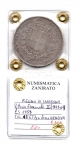 reverse: Regno di Sardegna. Vittorio Emanuele 2° (1849-1861). 5 Lire 1859. Genova. AG. BB+. R1. Colpi al bordo. Sigillata. 