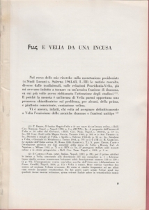 obverse: EBNER Pietro. Fllç e Velia da una incusa. Brossura posticcia, pp. 22, ill.