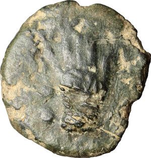obverse: Dioscuri/ Mercury series.. AE cast Quadrans, 280-276 BC