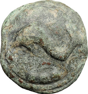 reverse: Northern Apulia, Luceria. AE cast Terunx, 225-217 BC