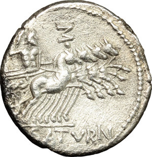 reverse: Lucius Appuleius Saturninus.. AR Denarius, 104 BC