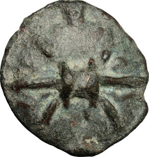 obverse: Northern Apulia, Luceria. AE cast Quatrunx, 217-212 BC