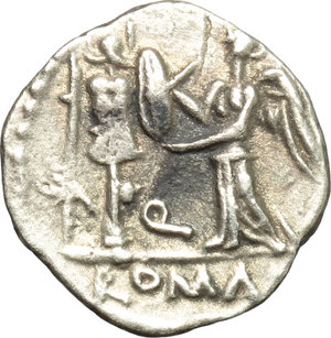 reverse: C. Egnatuleius C.f. . AR Quinarius, 97 BC