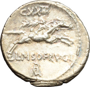 reverse: L. Calpurnius Piso Frugi. Denarius, 90 BC