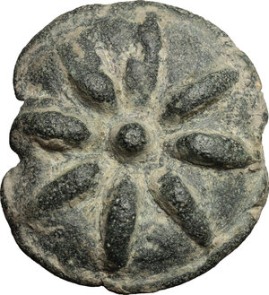 obverse: Northern Apulia, Luceria. AE cast Terunx, 217-212 BC