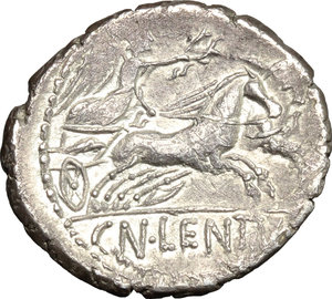 reverse: Cn. Cornelius Lentulus Clodianus.. AR Denarius, 88 BC