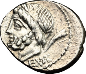 obverse: L. and C. Memmius L.f. Galeria.. AR Denarius, 87 BC