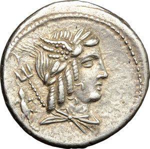 obverse: L. Iulius Bursio.. AR Denarius, 85 BC