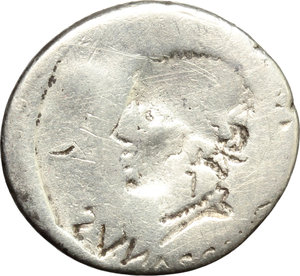 reverse: C. Norbanus.. AR brockage Denarius, 83 BC