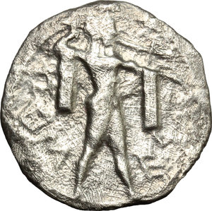 obverse: Lucania, Poseidonia-Paestum. AR Drachm, 530-500 BC