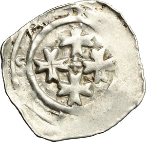 obverse: Austria.  Bernhard (1202-1256).. AR Friesacher Pfennig, Carinthia, St. Veit mint, 1202-1256