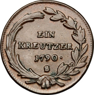 reverse: Austria.  Joseph II (1765-1790).. AE Kreuzer, Schmöllnitz mint, 1790 S
