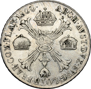 reverse: Austria.  Franz II/I (1792-1805-1835).. AR Kronentaler, Milan mint, 1800 M