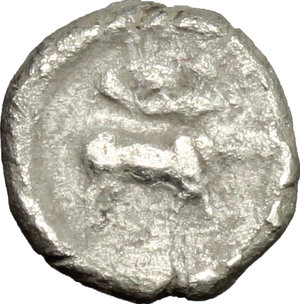 reverse: Southern Lucania, Sybaris. AR Triobol, 453-448 BC