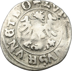 reverse: Bohemia.  Louis I (1516-1526).. AR 1/2 Groschen, Silesia, Schweidnitz mint, 1525