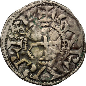 obverse: France.  Charles the Simple (898-922), as King of West France.. AR Denar, Melle mint, 898-922