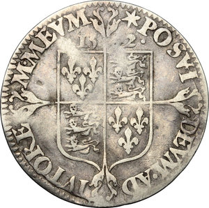 reverse: Great Britain.  Elizabeth I (1558-1603).. AR Sixpence, 1562