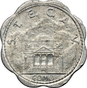 obverse: Italy. Como. AL Token for 50 cents, Como mint, Italy, 1944