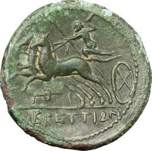 reverse: Bruttium, The Brettii. AE Half, 211-208 BC