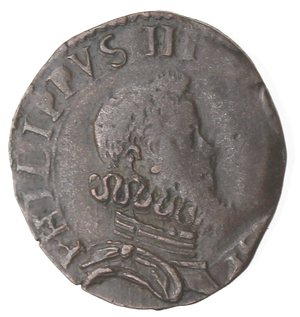 obverse: Milano. Filippo III. 1598-1621. Sesino s.d. Cu. 