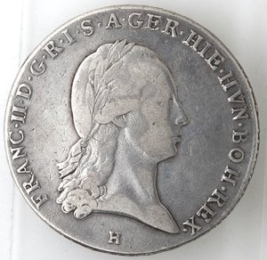 obverse: Austria. Habsburg. Francesco II d Asburgo-Lorena. Kronentaler 1793 H. Ag. 