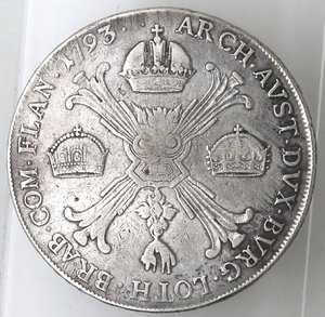 reverse: Austria. Habsburg. Francesco II d Asburgo-Lorena. Kronentaler 1793 H. Ag. 