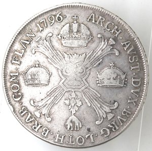 reverse: Austria. Habsburg. Francesco II d Asburgo-Lorena. Kronentaler 1796 H. Ag. 