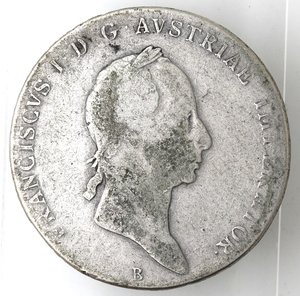 obverse: Austria. Francesco II d Asburgo-Lorena. Tallero 1826 B. Ag. 