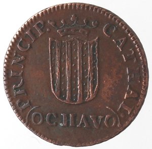 reverse: Spagna. Catalogna. Ferdinando VII. 1808-1833. Ochavo 1813. Ae. 