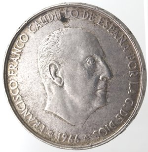 obverse: Spagna. Francisco Franco. 100 Pesetas 1966. Ag 800. 