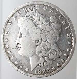 obverse: Usa. Dollaro Morgan 1886 O. Ag. 900. Peso gr. 26,40. qBB.