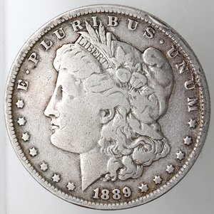 obverse: Usa. Dollaro Morgan 1889 O. Ag. 900. Peso gr. 26,10. MB+.
