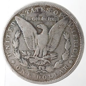 reverse: Usa. Dollaro Morgan 1889 O. Ag. 900. Peso gr. 26,10. MB+.