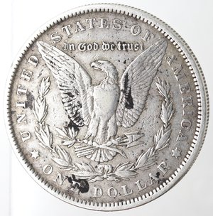 reverse: Usa. Dollaro Morgan 1890. Ag. 900. Peso gr. 25,95. MB+.