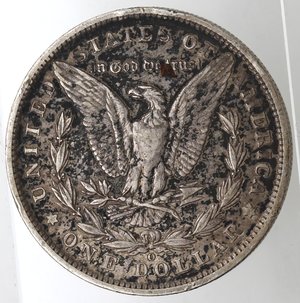 reverse: Usa. Dollaro Morgan 1890 O. Ag. 900. Peso gr. 26,12. qBB.
