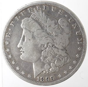 obverse: Usa. Dollaro Morgan 1899. Ag. 900. Peso gr. 26,07. qBB. 
