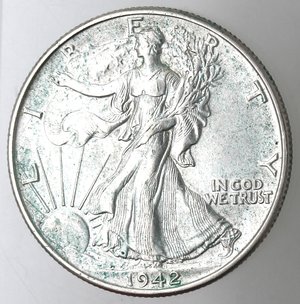 reverse: Usa. 1/2 Dollaro Liberty 1942. Ag. 900. 