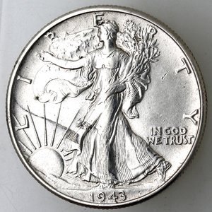 reverse: Usa. 1/2 Dollaro Liberty 1943. Ag. 900. 