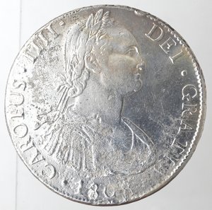 obverse: Bolivia. Carlo IIII. 8 Reales 1808. Ag. 