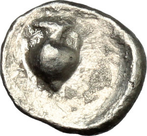 obverse: Etruria, Populonia. AR 1/2 Unit (?), 4th century BC