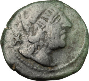 obverse: Etruria, Populonia. AE Triens of 10 Units, 3rd century BC